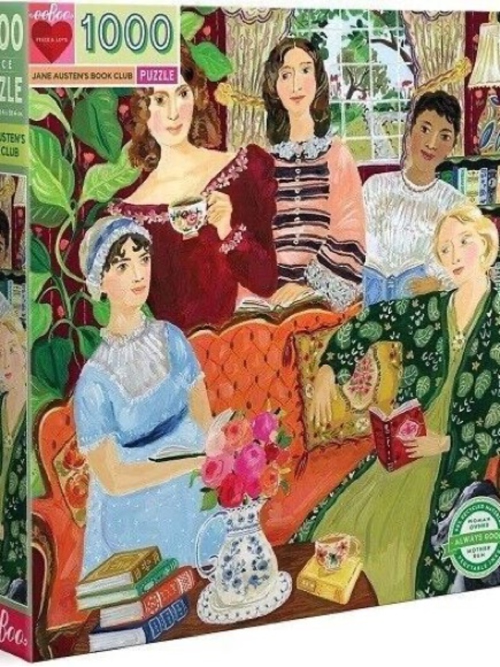 1000-Piece Jane Austen Book Club Puzzle - Multicolor